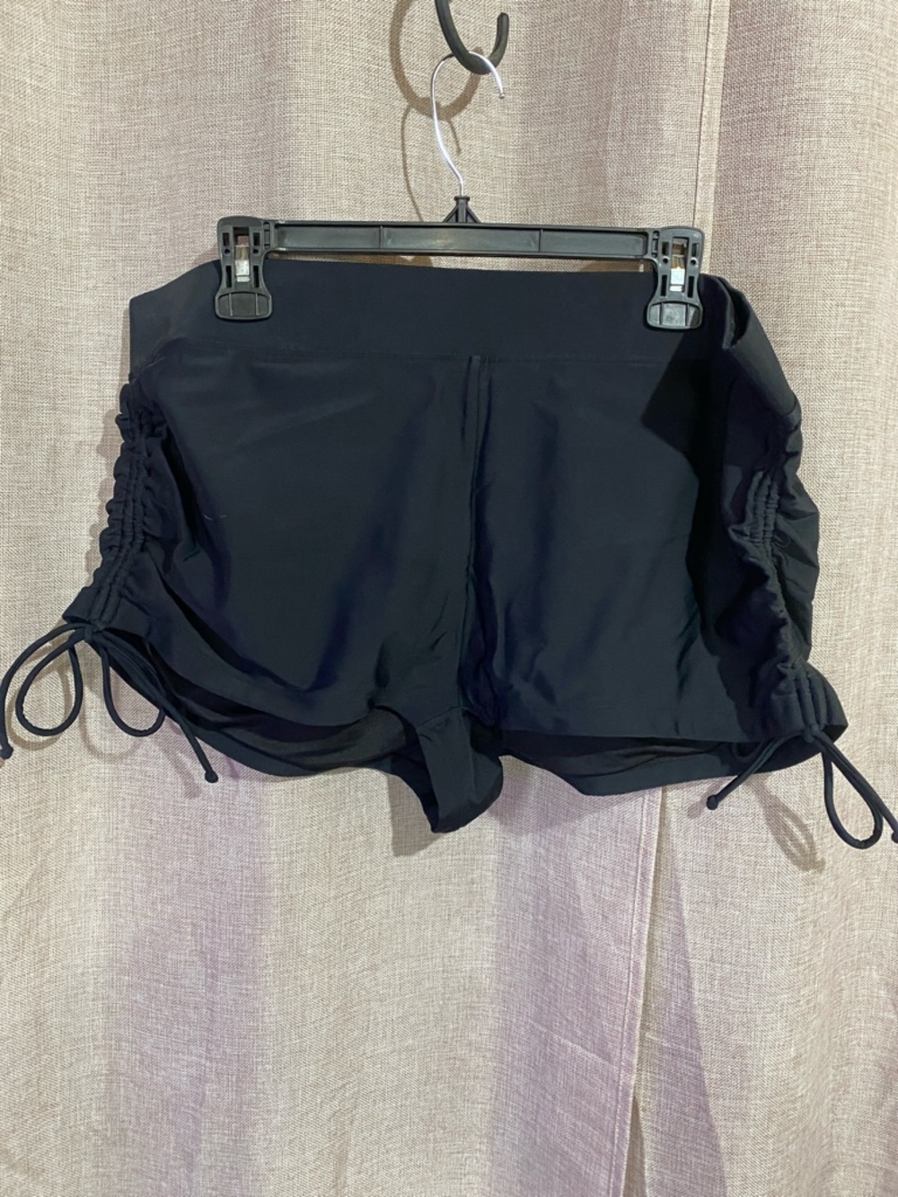 Old Navy Black Ruched Side Swim Shorts